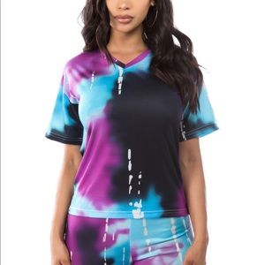 Tie dye 2 pc short set